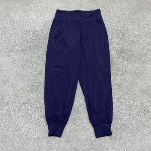 lululemon High-Rise Jogger style legging workout pants - size 8 blue